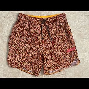 Mens Medium Orange Patterned 7” Luka Legends Shorts No Liner Like New